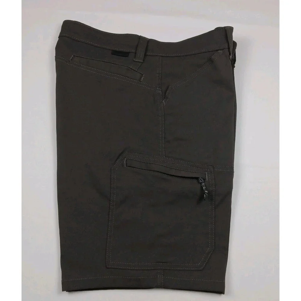 Denali Mens Size 32 Charcoal Gray Outdoor Cargo Shorts Stretch Hiking
